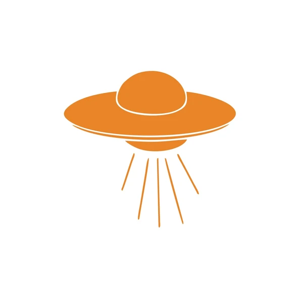 Ufo Araba Sticker 17x17 Cm Turuncu ürün görseli 1