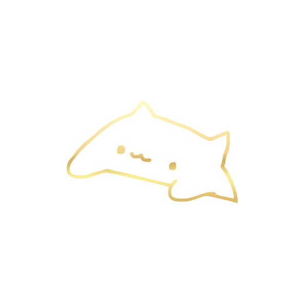 Sevimli Kedi Araba Sticker 17x17 Cm Gold ürün görseli 1