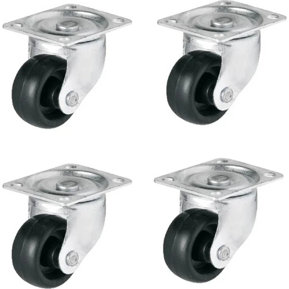 Hts 338- Döner Tablalı Mobilya Tekeri Çap: 28 Mm 4 Ad. ürün görseli 1