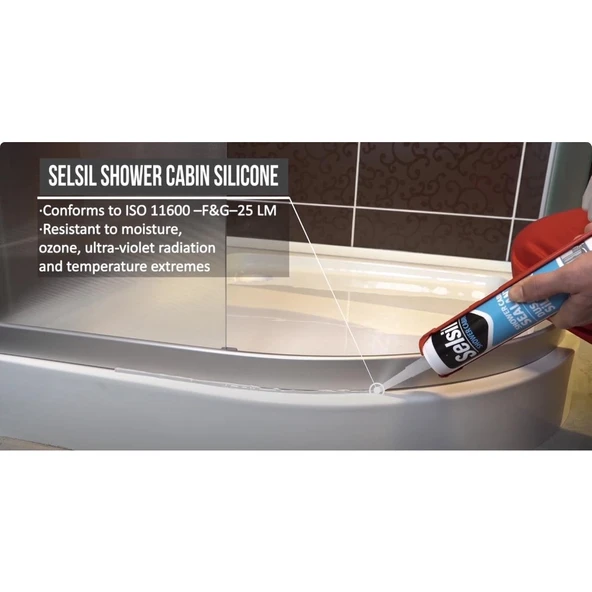 Selsil Mutfak Banyo Duşakabin Silikonu Şeffaf 280 Ml - Resim 3