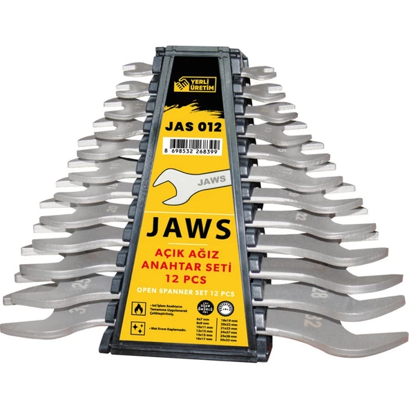 Jaws Açık Ağız Anahtar Seti 12 Pcs ürün görseli 1