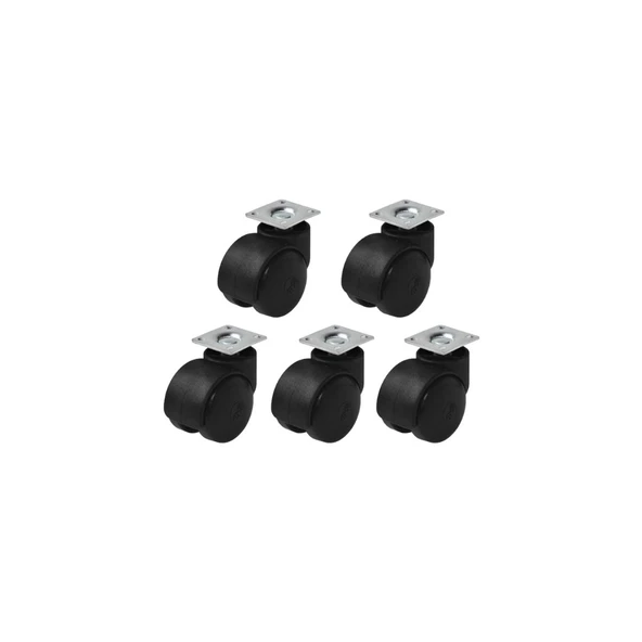 Hts 411- Büro Tipi Tablalı Dönerli Mobilya Tekeri Çap 49 Mm 5 Ad. ürün görseli 1