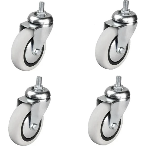 Hts 352- Döner 3/8 Vidalı Mobilya Tekeri Çap : 74 Mm 4 Ad. ürün görseli 1