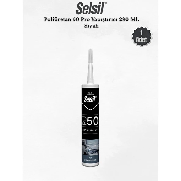 Selsil Poliüretan Mastik Siyah 280 Ml. ürün görseli 1
