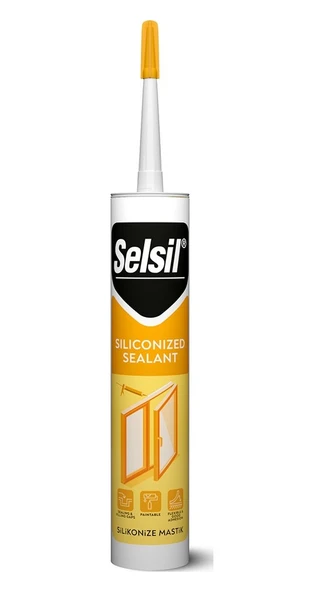 Selsil Silikonize Mastik Gri 500Gr ürün görseli 1