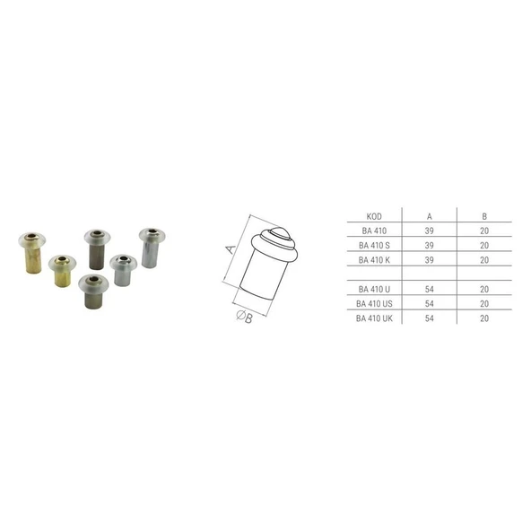Beşel Sarı 3X7,8 Cm Kapı Tamponu 5 Adet - Resim 2