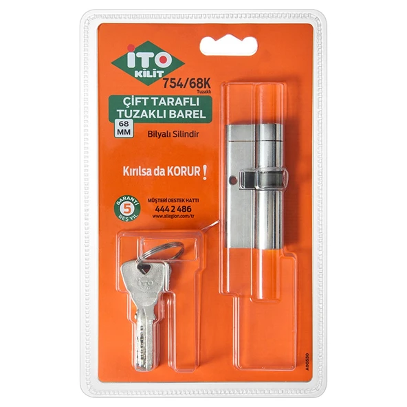 İto Kilit 754/68K Blisterli , Çift Taraflı Tuzaklı Barel 26/10/32 Mm ürün görseli 1