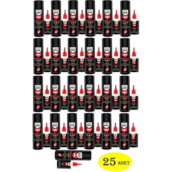 Selsil Ninja Mdf Hızlı Yapıştırıcı 400Ml.+100Gr. (25Adet) ürün görseli 1