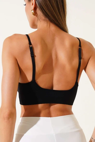 Siyah Drop Seamless Sütyen - Resim 3