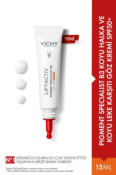 Vichy Liftactiv Pigment Specialist B3 SPF50+ Göz Bakım Kremi- SKT: 6M ürün görseli 1