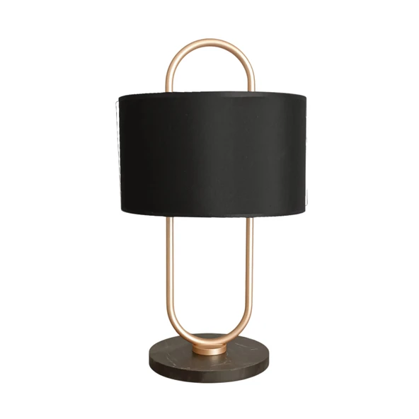 Glora Mermer Desenli Rose Gold Abajur ürün görseli 1