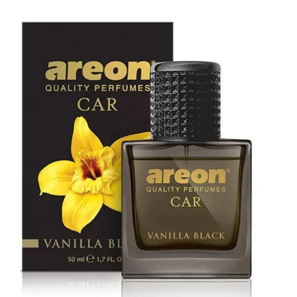 Areon Car Perfume 50 Ml Vanilla Black Oto Araç Parfümü ürün görseli 1