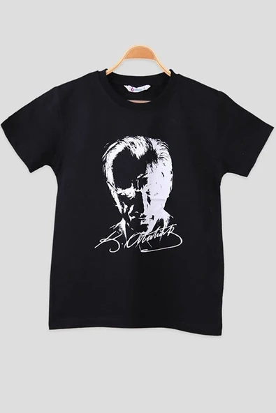 Unisex Genç Yetişkin Bayrak Ay Yıldızlı Ve Atatürklü 23 Nisan 29 Ekim 10 Kasım Gösteri T-shirt ürün görseli 1