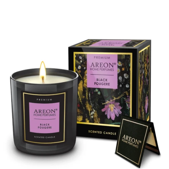 Areon Candles Premium Black Fourege Lüks Kokulu Mum ürün görseli 1