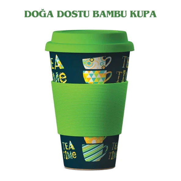 Balev Doğa Dostu Time For Tea Bambu Kupa 400 Ml ürün görseli 1