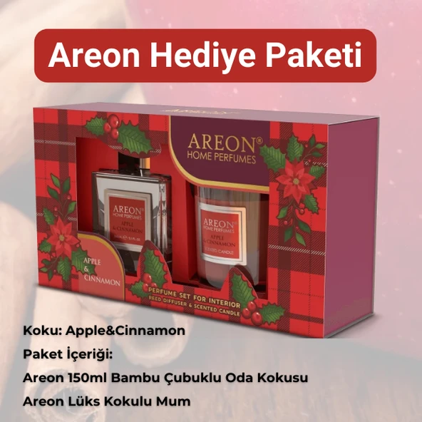 Areon Apple Cinnamon Oda Kokusu Hediye Paketi ürün görseli 1