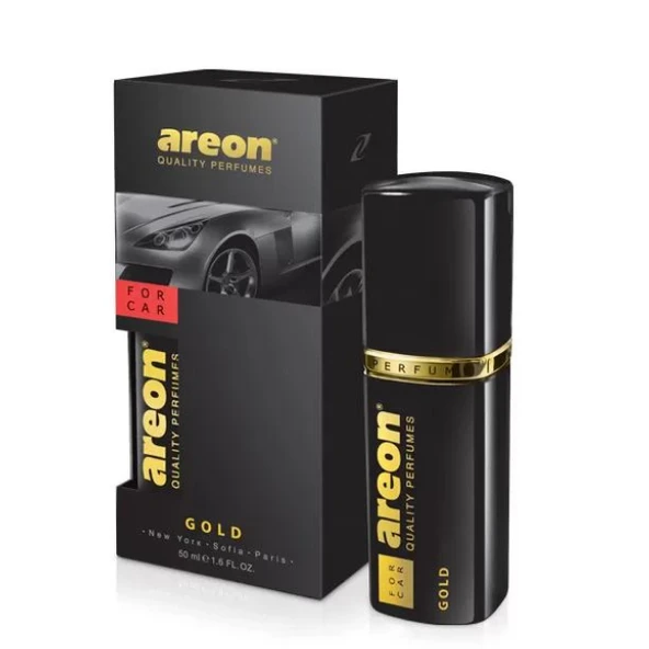 Areon Perfume 50 Ml Gold Oto Araç Parfümü (Siyah Şişe) ürün görseli 1