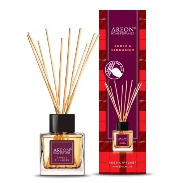 Areon Tartan Apple Cinnamon 50 Ml Bambu Çubuklu Oda Kokusu ürün görseli 1