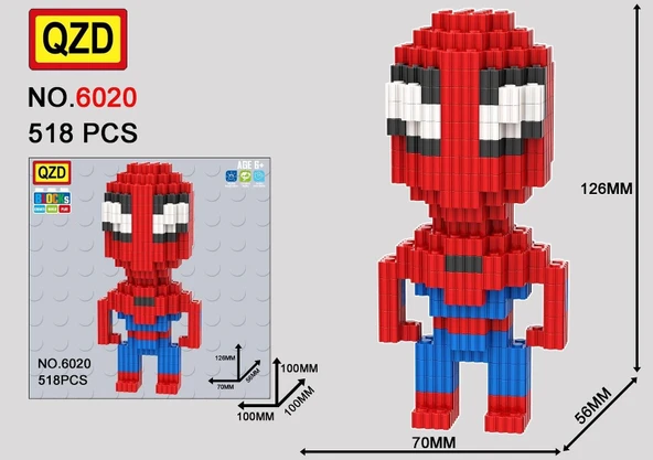 örümcek adam 518 parça mini blocks ürün görseli 1