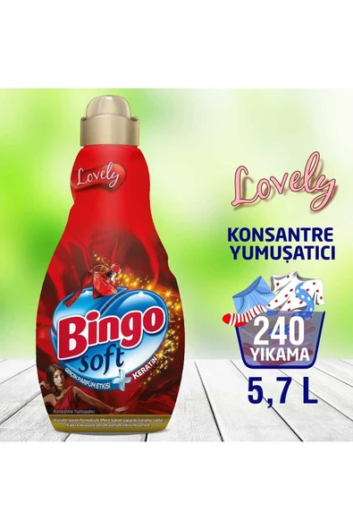 Bingo Soft Konsantre Çamaşır Yumuşatıcısı Lovely 1440 Ml - Ekonomi Paketi 4'lü ürün görseli 1