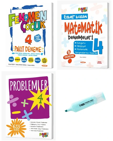 4.Sınıf Paket ve Matematik Deneme +Problemler Soru Bankası ürün görseli 1