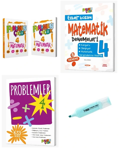 4.Sınıf Matematik-1,-2 Problemler Soru Bankası ve Matematik Deneme ürün görseli 1