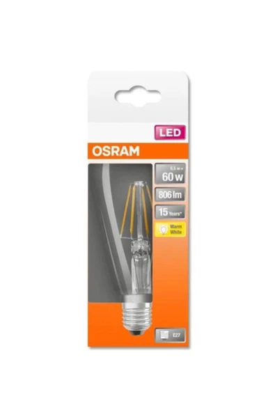 Osram Led Vintage Gold Edison 6.5W 2400K 806lm E27 Duy Flamanlı Sarı Işık Ampul ürün görseli 1