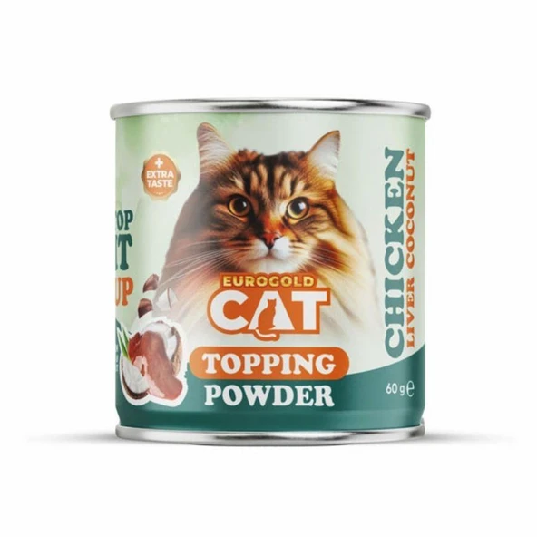 EuroGold Cat Topping Powder Tavuk Ciğerli Mama Tozu 60 Gr ürün görseli 1