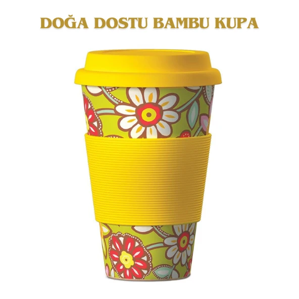 Balev Doğa Dostu Margaritas (Daisy Yellow) Bambu Kupa 400 Ml ürün görseli 1