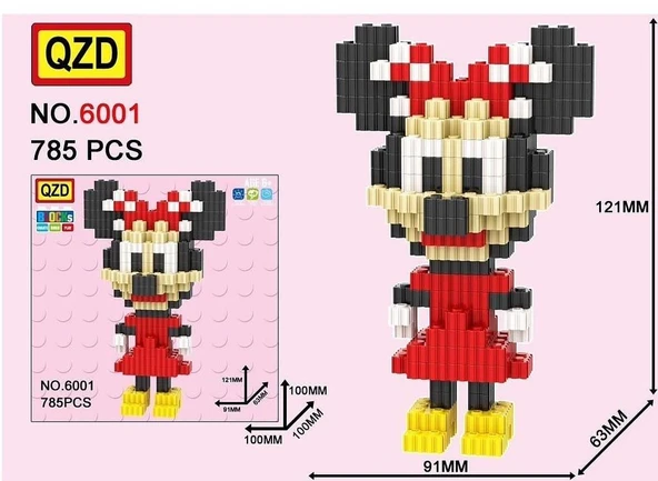 minnie mouse 785 parça mini blocks - Resim 2