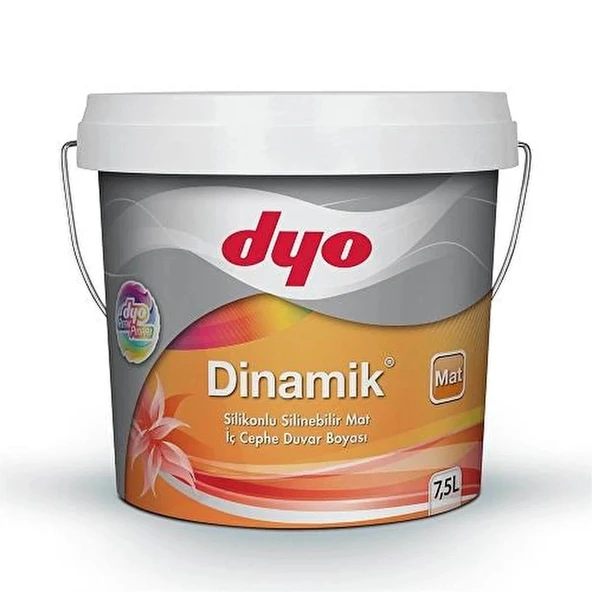 DYO (2675) 7,5LT DİNAMİK MAT SİLİKONLU SİLİNEBİLİR İÇ CEPHE DUVAR BOYASI ürün görseli 1
