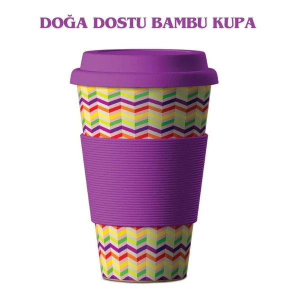 Balev Doğa Dostu Zig Zag Bambu Kupa 400 Ml ürün görseli 1