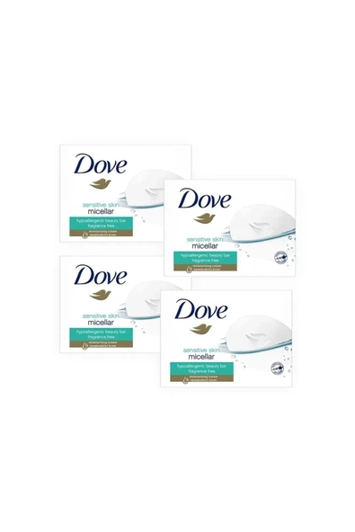 Dove Sabun Mıcellar Beauty Cream Bar Micellar Hassas Ciltler Için Nemlendirici Etkili 90 grx4 ürün görseli 1