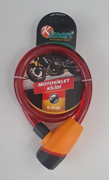 KSMART BİSİKLET VE MOTOSİKLET KİLİDİ ANAHTARLI K-3538 ürün görseli 1