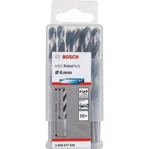 Bosch Hss Pointteq Metal Matkap Ucu 6,0mm 10 lu ürün görseli 1