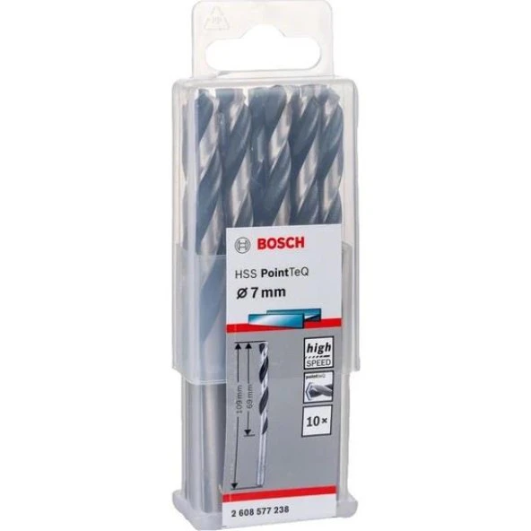 Bosch Hss Pointteq Metal Matkap Ucu 7,0mm 10 lu ürün görseli 1