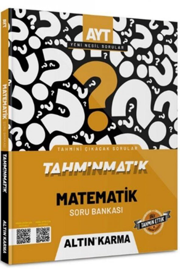 AYT Matematik Tahminmatik Soru Bankası Altın Karma Yayınları ürün görseli 1