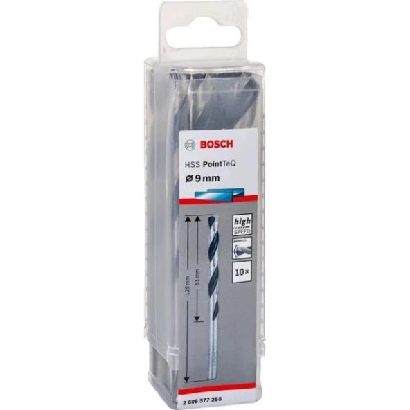 Bosch Hss Pointteq Metal Matkap Ucu 9,0mm 10 lu ürün görseli 1
