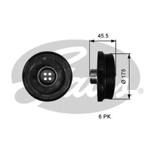 Gates TVD1136 Krank Kasnağı (Bmw: 1 Seri D 07-15 3 Seri D 09-18 4 Seri D 12-16 5 Seri D 10-15) ürün görseli 1