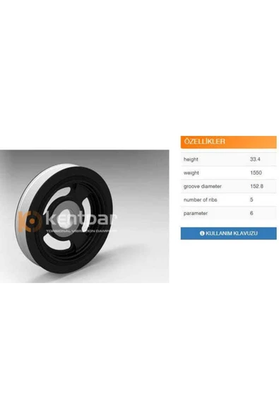 K142 Krank Kasnağı 206 307 406 C3 1.4 Hdı Fiesta Fusion Focus 1.4 Focus Cmax 1.6 Tdcı ürün görseli 1