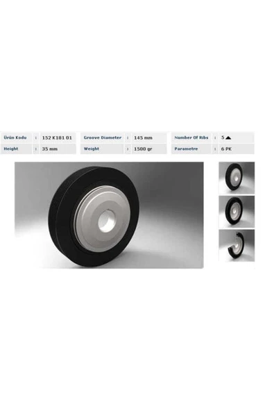 K181 Krank Kasnağı P206-p307-p406-p407-p607-p807-expert-c4-c5-c8-jumpy-xsara-scudo 2,0-16v(e ürün görseli 1