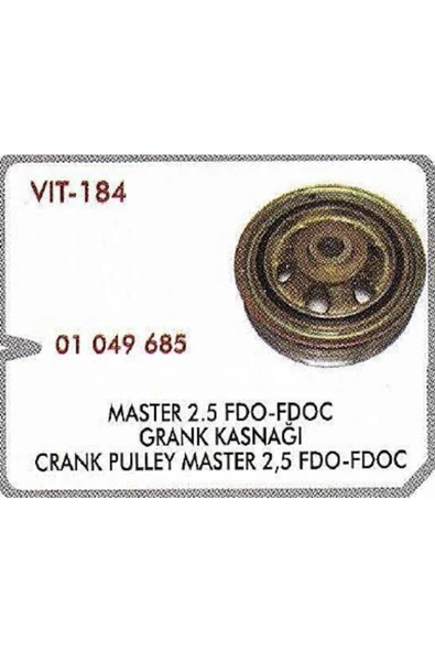 184 Krank Kasnağı Master / Movano 2.5d S8u 2.8dtı S9w Nac ürün görseli 1