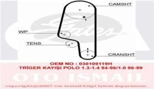 Gates 5427XS TRIGER EKSANTRIK KAYISI GOLF III POLO HB 95-99 1.4 8 ürün görseli 1