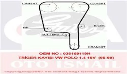 Gates 5490XS TRIGER EKSANTRIK KAYISI POLO 96-99 1.4 16V 149x250 ürün görseli 1