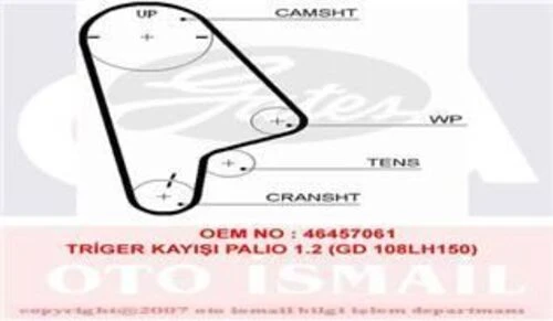 Gates 5411XS TRIGER EKSANTRIK KAYISI PALIO ALBEA DOBLO PUNTO 1.2 ürün görseli 1