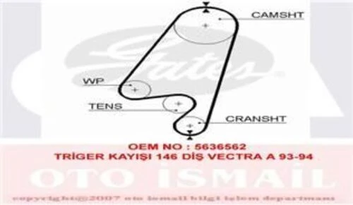 Gates 5367XS TRIGER EKSANTRIK KAYISI ASTRA F VECTRA A 1.6 1.8 2.0 ürün görseli 1
