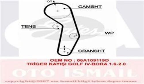 Gates 5489XS TRIGER EKSANTRIK KAYISI GOLF IV BORA / A4 1.6 AKL 2. ürün görseli 1