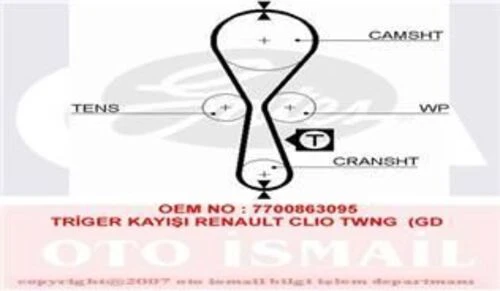 Gates 5454XS TRIGER EKSANTRIK KAYISI CLIO TWINGO 1.2 8V D7F 087x1 ürün görseli 1