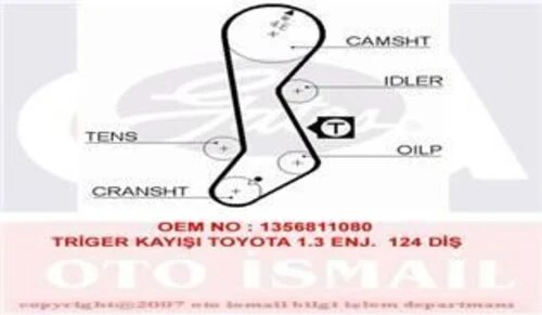 Gates 5358XS TRIGER EKSANTRIK KAYISI Corolla Uyumlu AE111 98-02 1.3 2E 1 ürün görseli 1