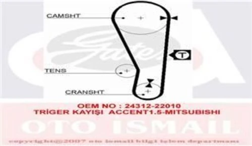 Gates 5283XS TRIGER EKSANTRIK KAYISI ACCENT 95-00 GETZ MATRIX 1.5 ürün görseli 1